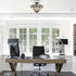 Tiffany Style Ceiling Light Stained Glass Semi Flush Mount Light